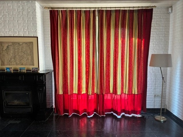 Prachtige Luxe Eiffinger Gordijnen, Ophalen, Groen, Overige merken, Zo goed als nieuw