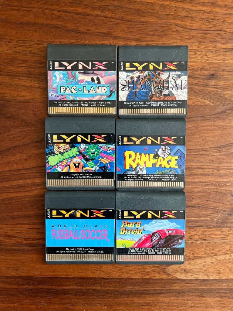 Atari Lynx games - 6 stuks (o.a. Pac-Land, Rampage), Spelcomputers en Games, Spelcomputers | Atari, Ophalen of Verzenden, Zonder controller