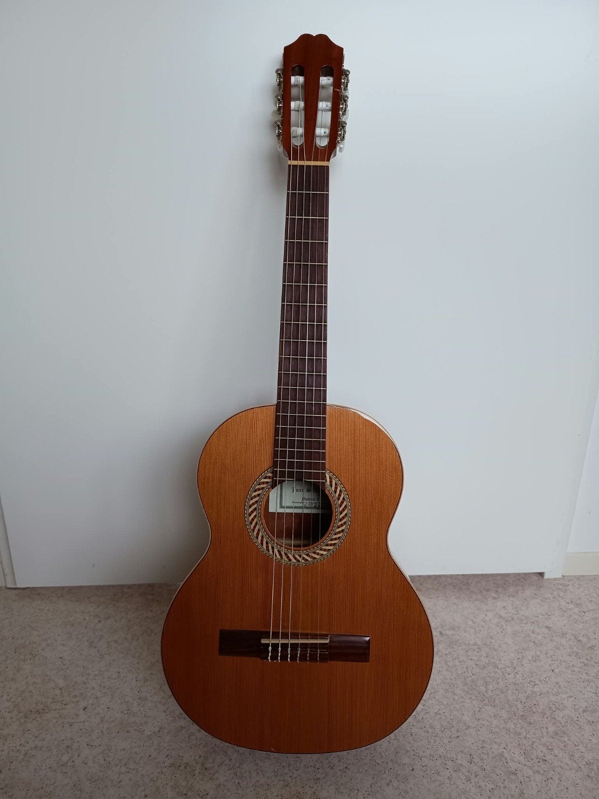 Juan Salvador small Scale gitaar model 3 met stand en tas, Muziek en Instrumenten, Ophalen, Zo goed als nieuw, Klassieke of Spaanse gitaar