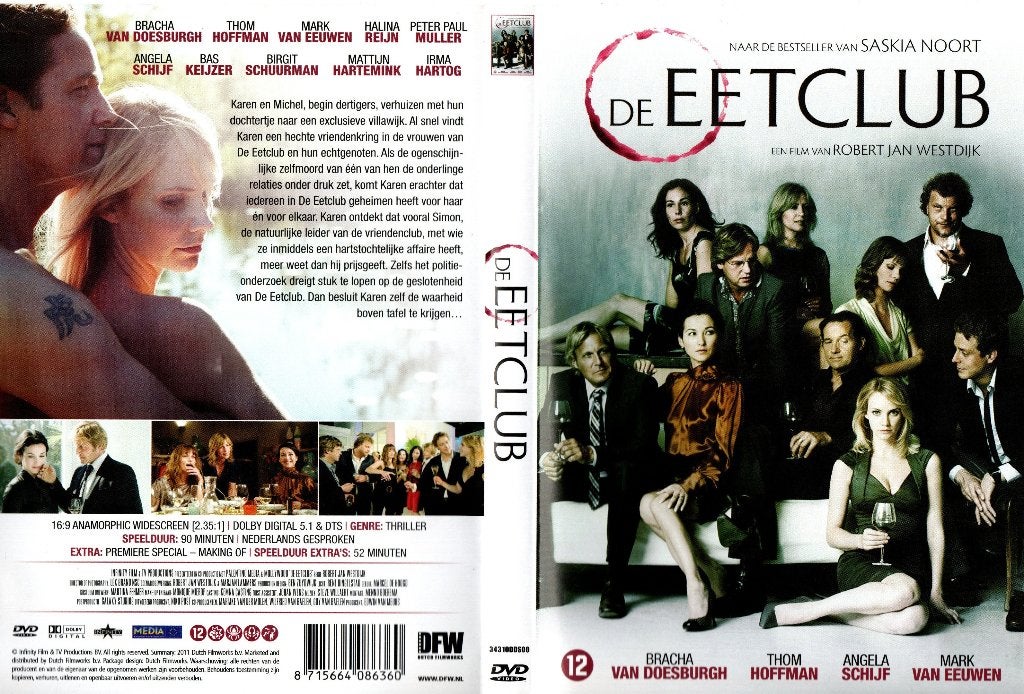 De eetclub, Cd's en Dvd's, Dvd's | Nederlandstalig, Vanaf 12 jaar, Ophalen of Verzenden, Zo goed als nieuw, Komedie