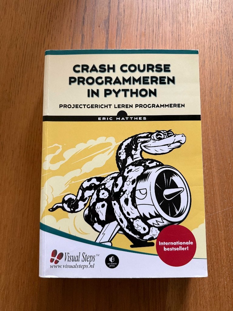 Crash Course Programmeren in Python - Eric Matthes, Boeken, Ophalen of Verzenden, Gelezen, Programmeertaal of Theorie