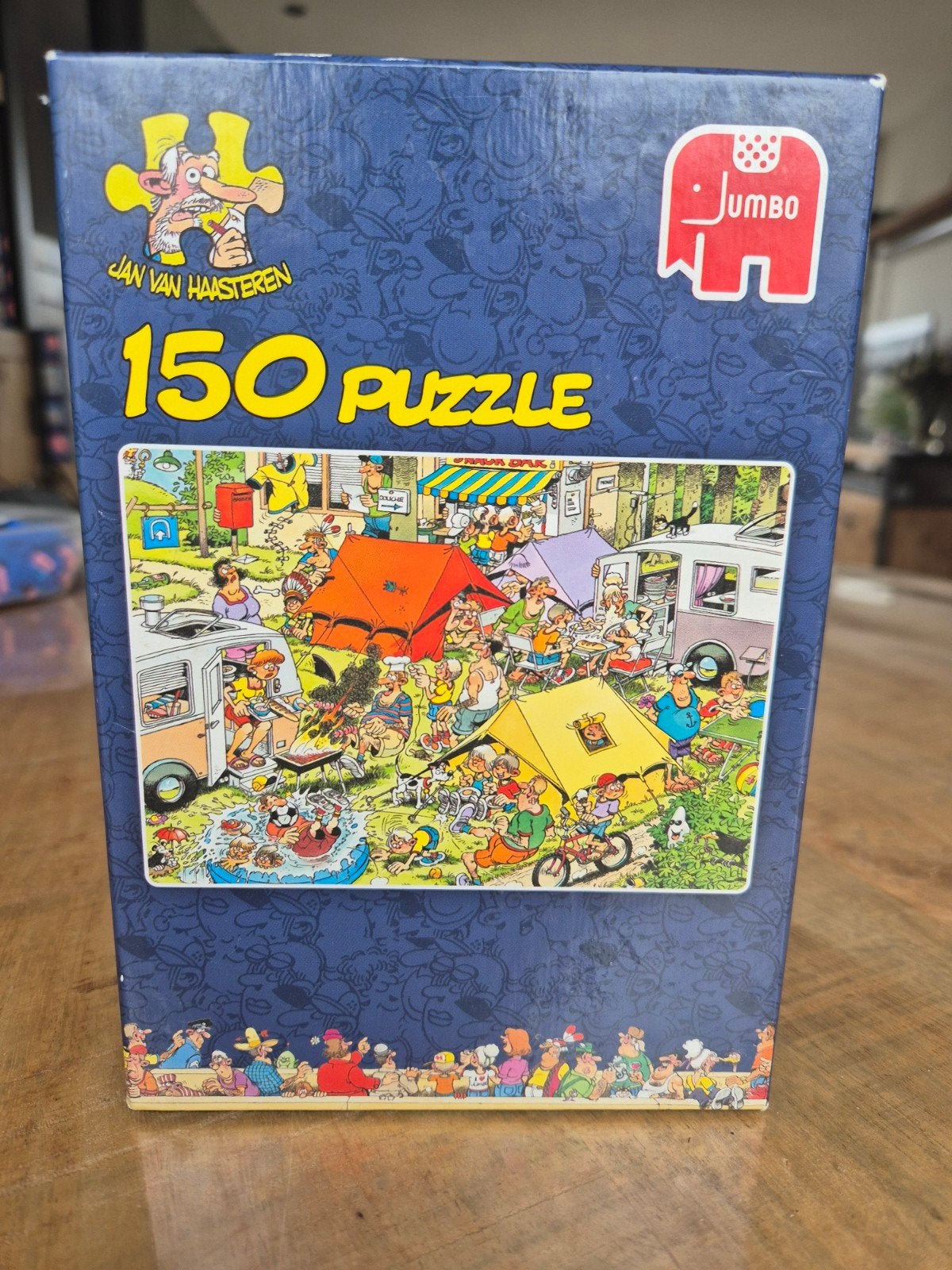 Jan van Haasteren puzzel 150 stukjes 'Op de camping', Hobby en Vrije tijd, Denksport en Puzzels, Ophalen of Verzenden, Minder dan 500 stukjes