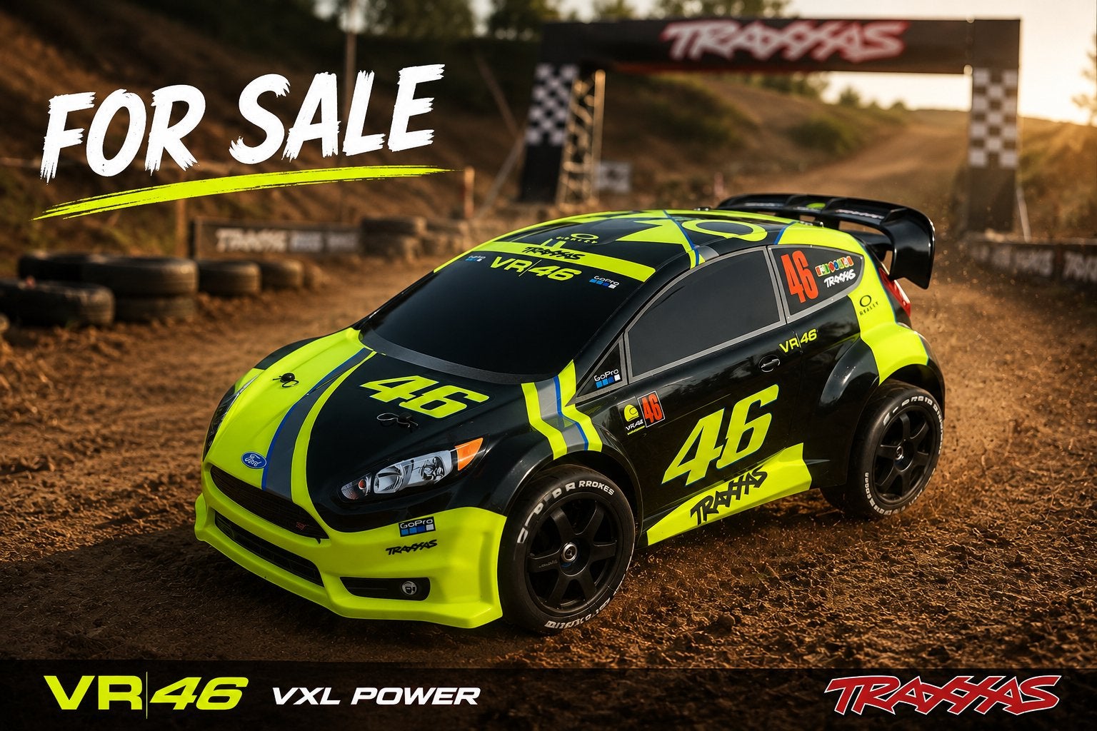 Traxxas Rally Fiesta ST Valentino Rossi VXL!, Elektro, Nieuw, Ophalen of Verzenden, Schaal 1:10