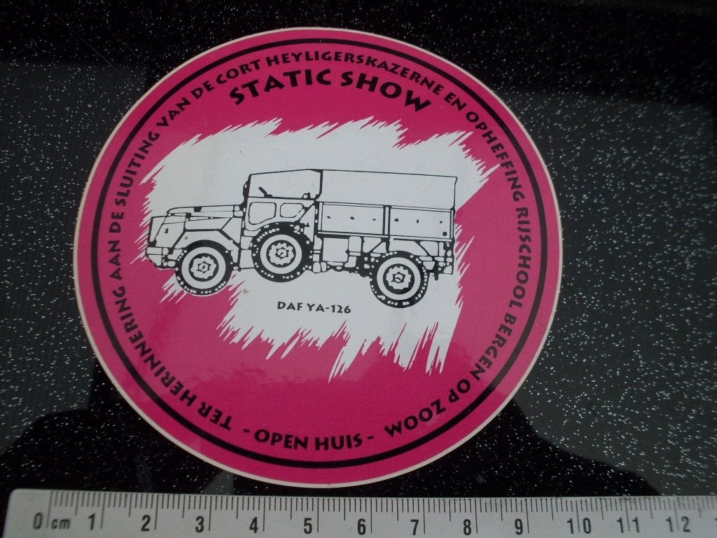 sticker sluiting van de cort heyligerskazerne bergen op zoom, Verzenden, Zo goed als nieuw, Bedrijf of Vereniging