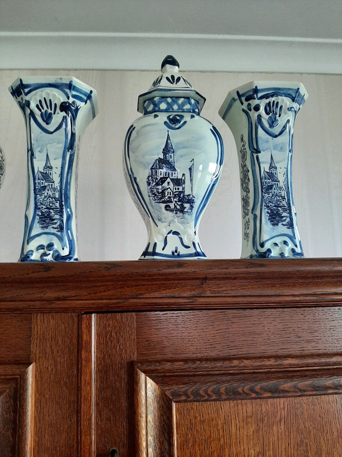 Vazen delftsblauw, Antiek en Kunst, Ophalen of Verzenden