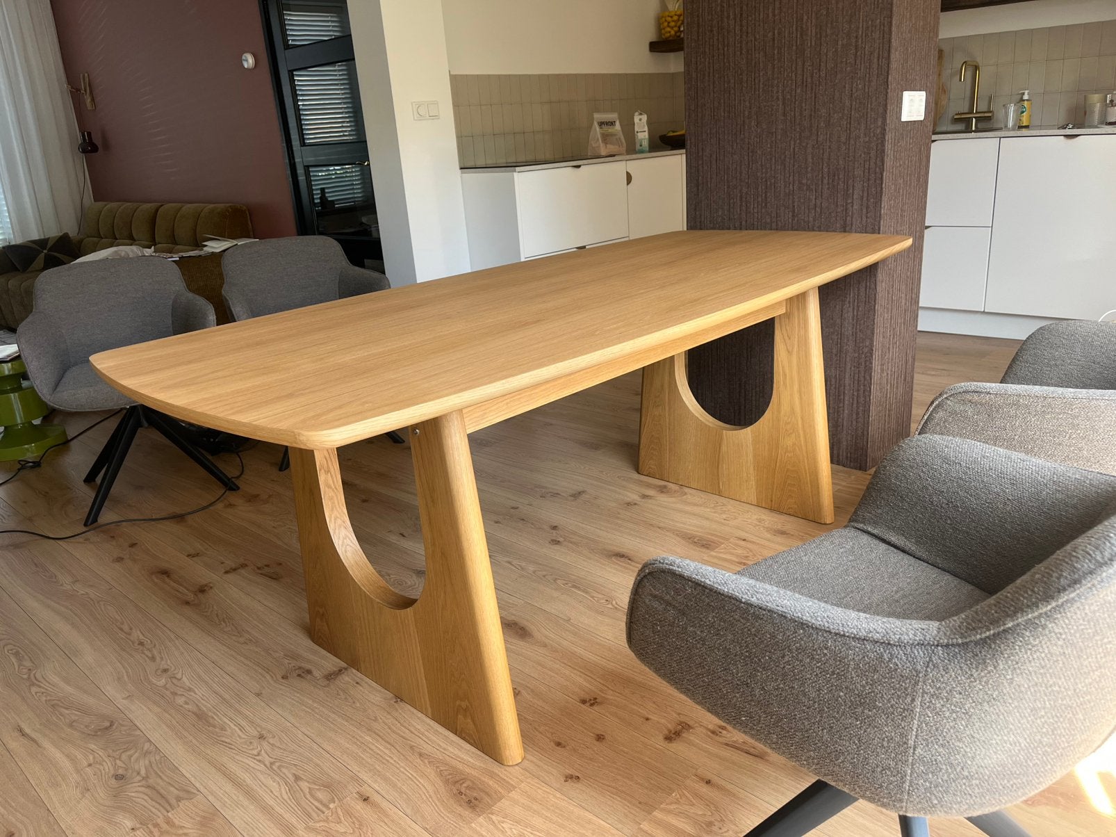 Eettafel Ferrara kwantum blank zgan, Huis en Inrichting, Tafels | Eettafels, Ophalen, Zo goed als nieuw, Rechthoekig, 50 tot 100 cm