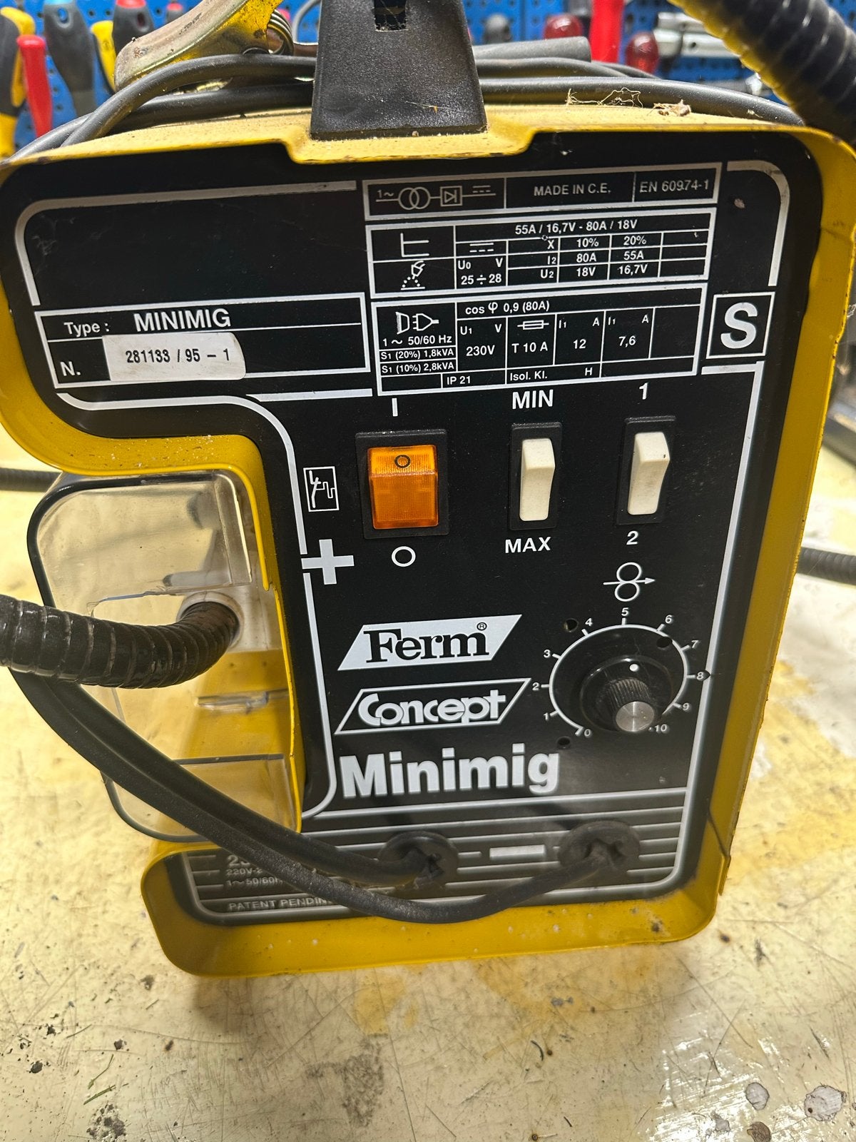 Ferm Concept Minimig en Concept 1400 lasapparaten set, Ophalen, Gebruikt, Minder dan 150 ampère, Co2