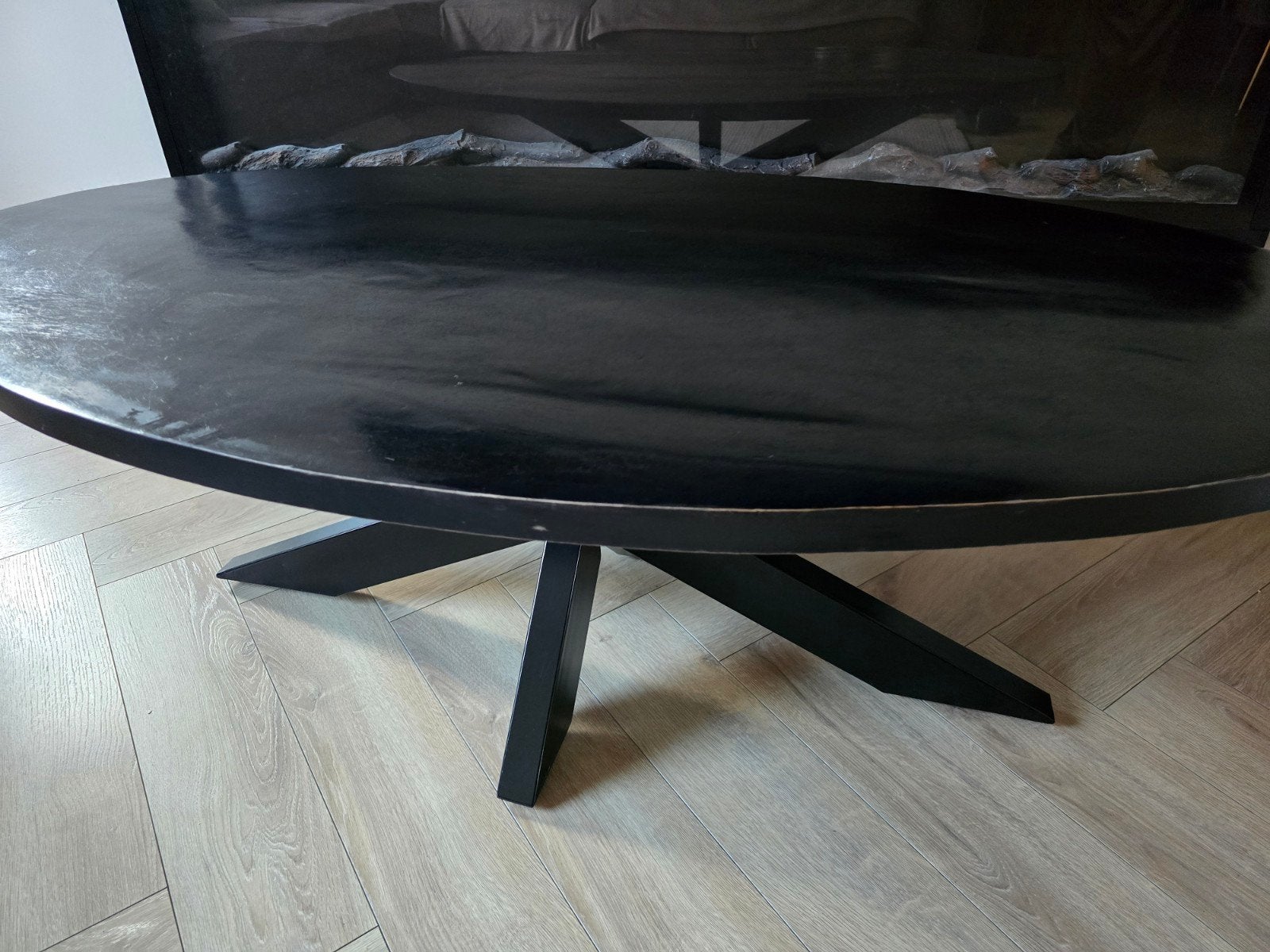 Mangohout Salontafel, Gebruikt, 100 tot 150 cm, Rechthoekig, 50 tot 100 cm