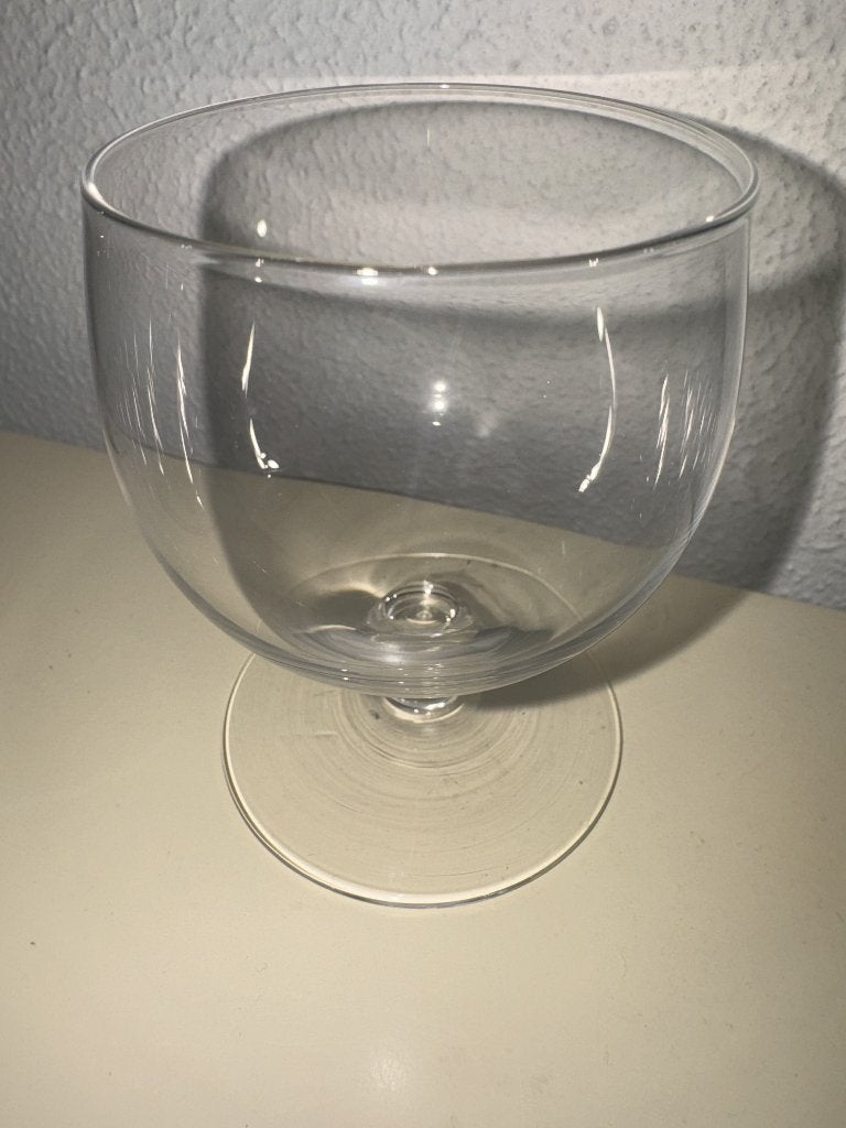 Antieke zwaar kristallen glazen jaren 30/40, 125 cc, Ophalen of Verzenden