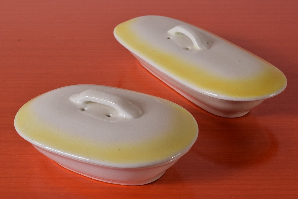 Retro vintage antieke toiletset - Zeepbakje en kammenbakje, Ophalen of Verzenden