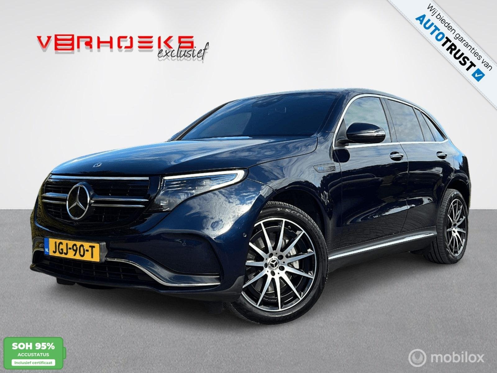 Mercedes EQC 400 4MATIC AMG Line Premium Plus 80 kWh, Automaat, 2395 kg, 80 kWh, Blauw