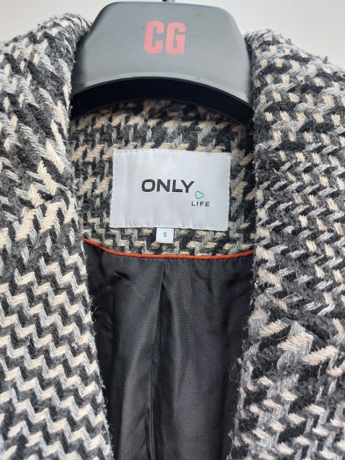 ONLY Life Pied-de-poule Jas Maat S, ONLY, Ophalen of Verzenden, Maat 36 (S), Zwart