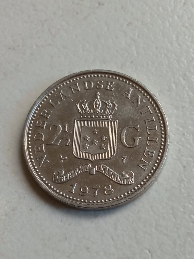 Nederlandse Antillen 2 1/2 gulden 1978., Ophalen of Verzenden, Noord-Amerika, Losse munt