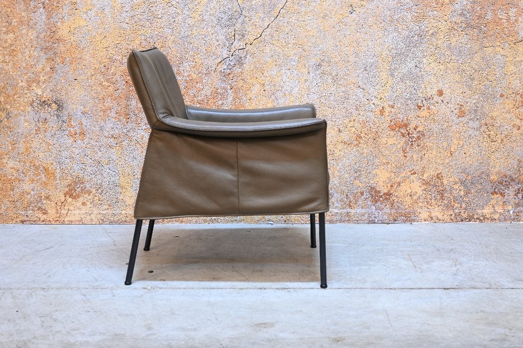 ZGANieuw bruine leren Design on Stock Limec fauteuil, Design on Stock, Design on Stock, 75 tot 100 cm, Ophalen of Verzenden
