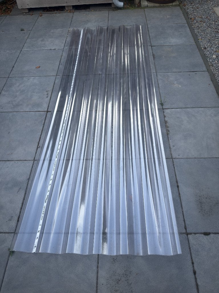 4x Polycarbonaat golfplaat — 305 x 110cm (profiel 177/51), Doe-het-zelf en Verbouw, Ophalen, Kunststof, 10 tot 15 m², Zwart