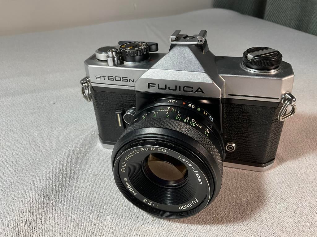 mooie  FUJICA ST605N met FUJINON 1:2.2-55mm, Audio, Tv en Foto, Fotocamera's Analoog, Gebruikt, Spiegelreflex, Overige Merken