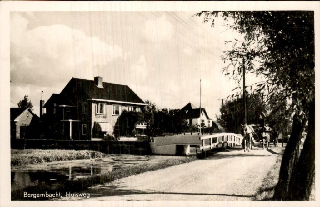 Bergambacht - Huisweg - Brug, Ophalen of Verzenden, 1940 tot 1960, Ongelopen, Zuid-Holland