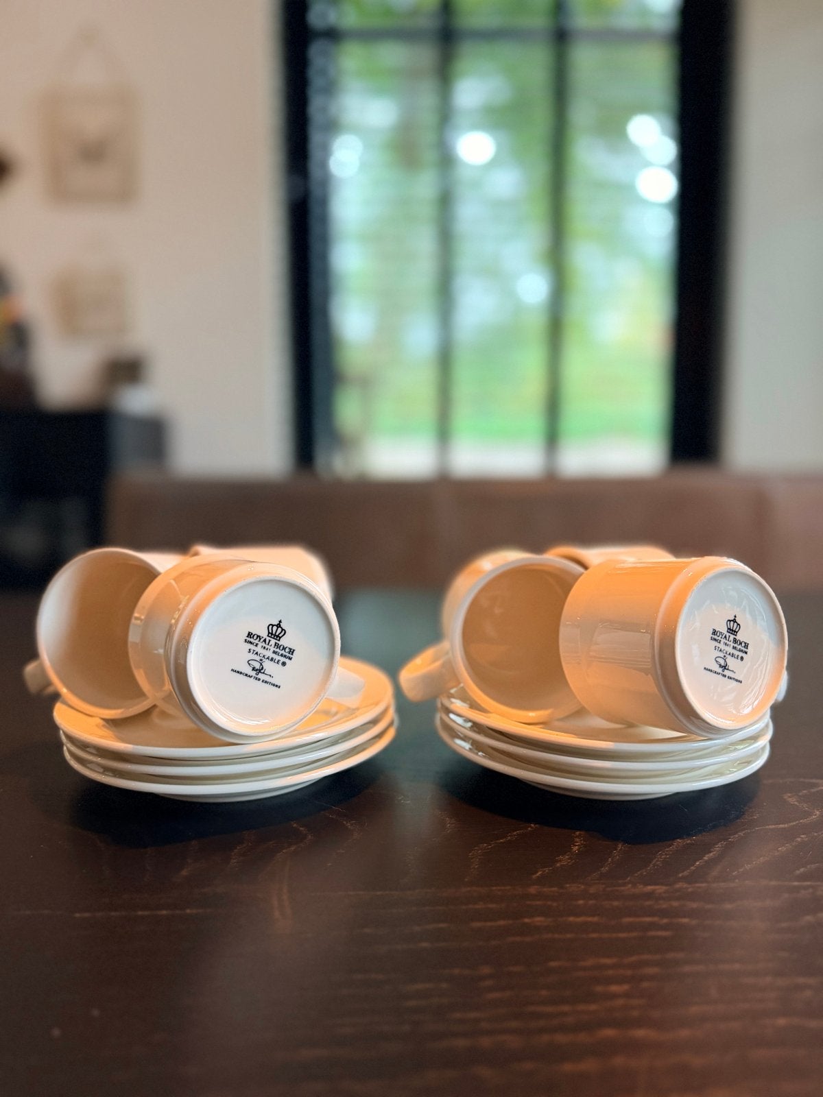 Royal Boch Stackable espresso Kop en Schotel - 6 stuks, Ophalen of Verzenden, Zo goed als nieuw, Royal Boch, Modern