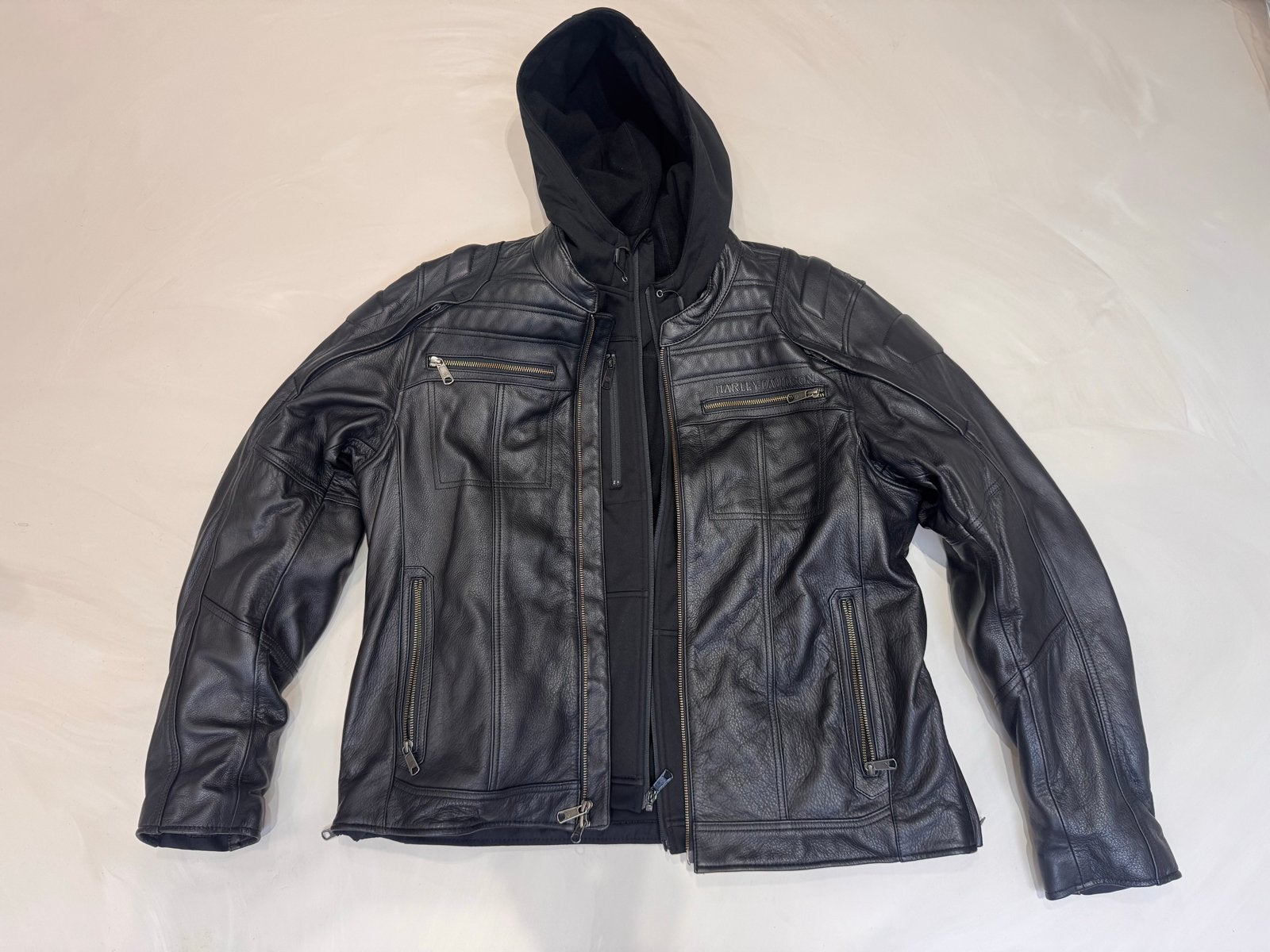 Harley-Davidson Auroral II Leren Jas met hoodie XL, Motoren, Ophalen of Verzenden, Nieuw zonder kaartje, Heren, Jas | leer