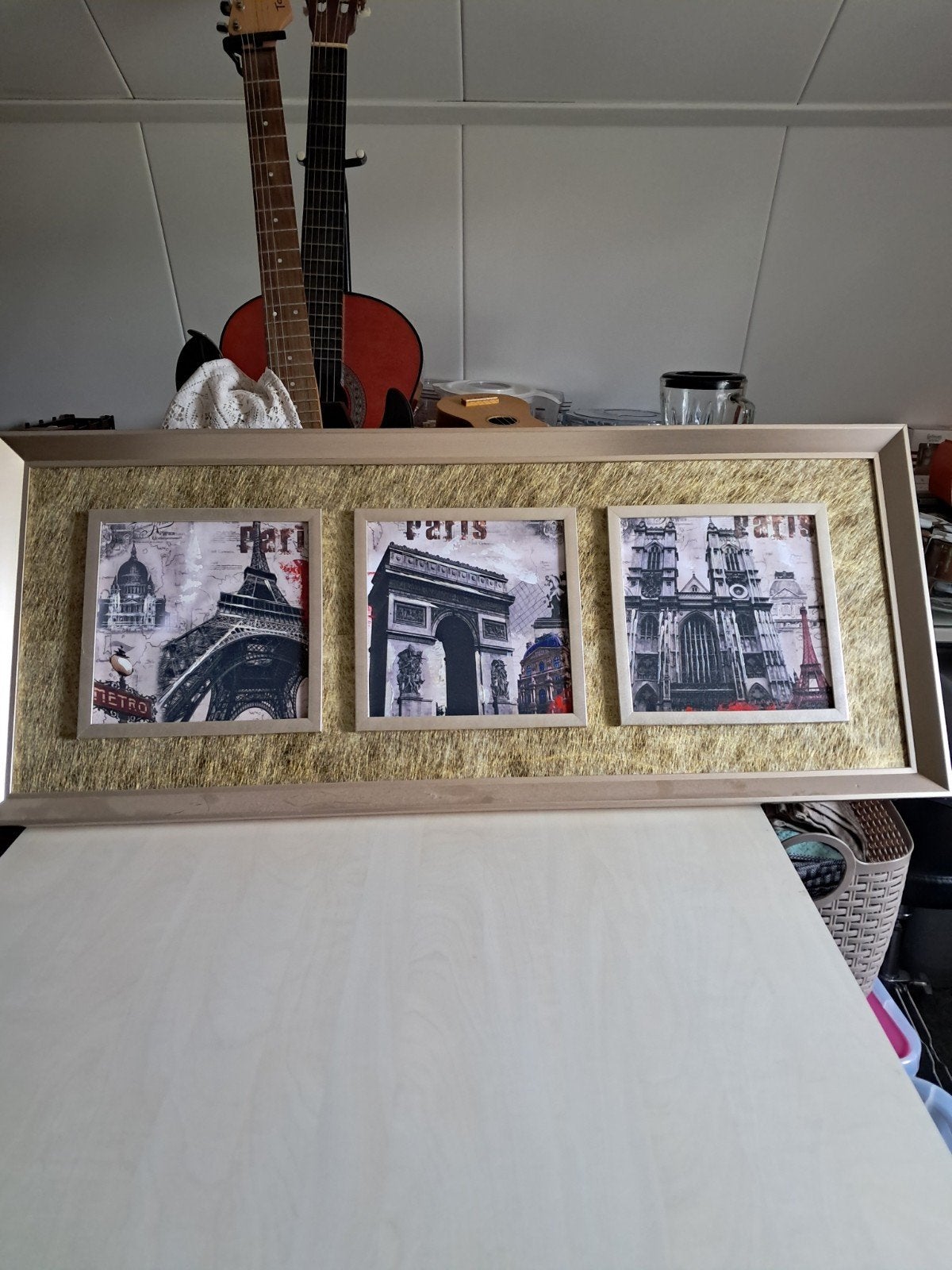 schilderij parijs, Zo goed als nieuw, Minder dan 100 cm, Hout, Ophalen