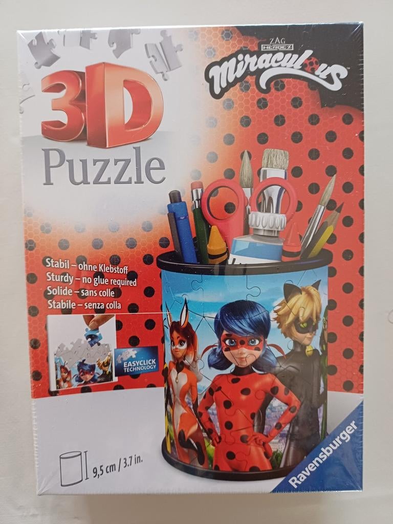 Ravensburger Miraculous 3D Puzzle - Pennenhouder, Ophalen of Verzenden, 10 tot 50 stukjes, Nieuw, 6 jaar of ouder