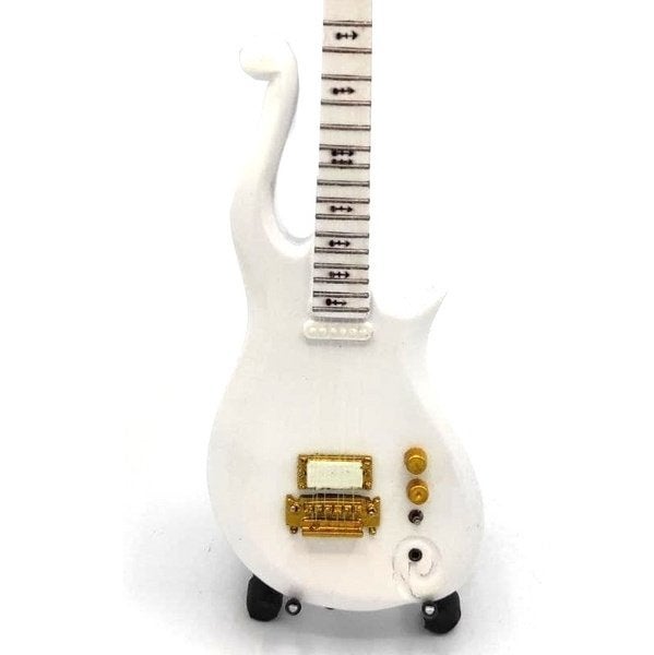 Prince Cloud wit gitaar 25cm mini guitar decoratie deco, Info@deconoord.nl, Deco Noord, Nieuw, Ophalen of Verzenden