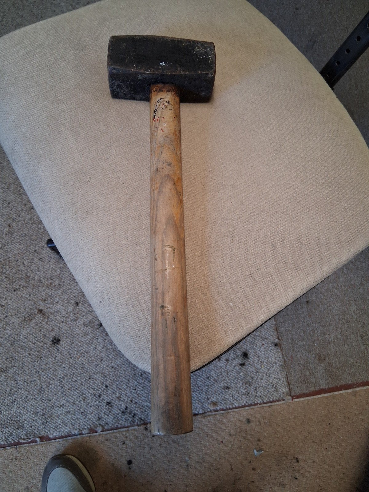 Degelijke moker met houten steel, Ophalen, Gebruikt, Hamer, Overige merken