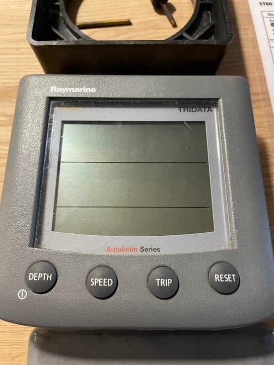 Raymarine INBOUW ST60+ Tridata Display Cover en Handleiding, Ophalen of Verzenden, Gebruikt, Kaartplotter of Fish Finder