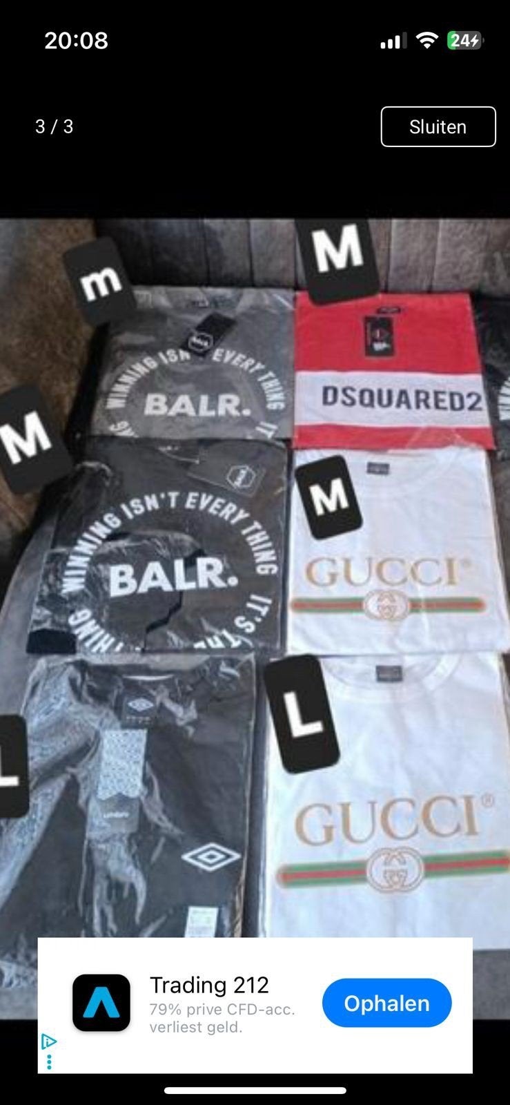 Diverse merk T-shirts (Gucci, Dsquared2, BALR.Umbro,10€p.s), Kleding | Heren, Ophalen of Verzenden, Nieuw, Maat 48/50 (M), Zwart