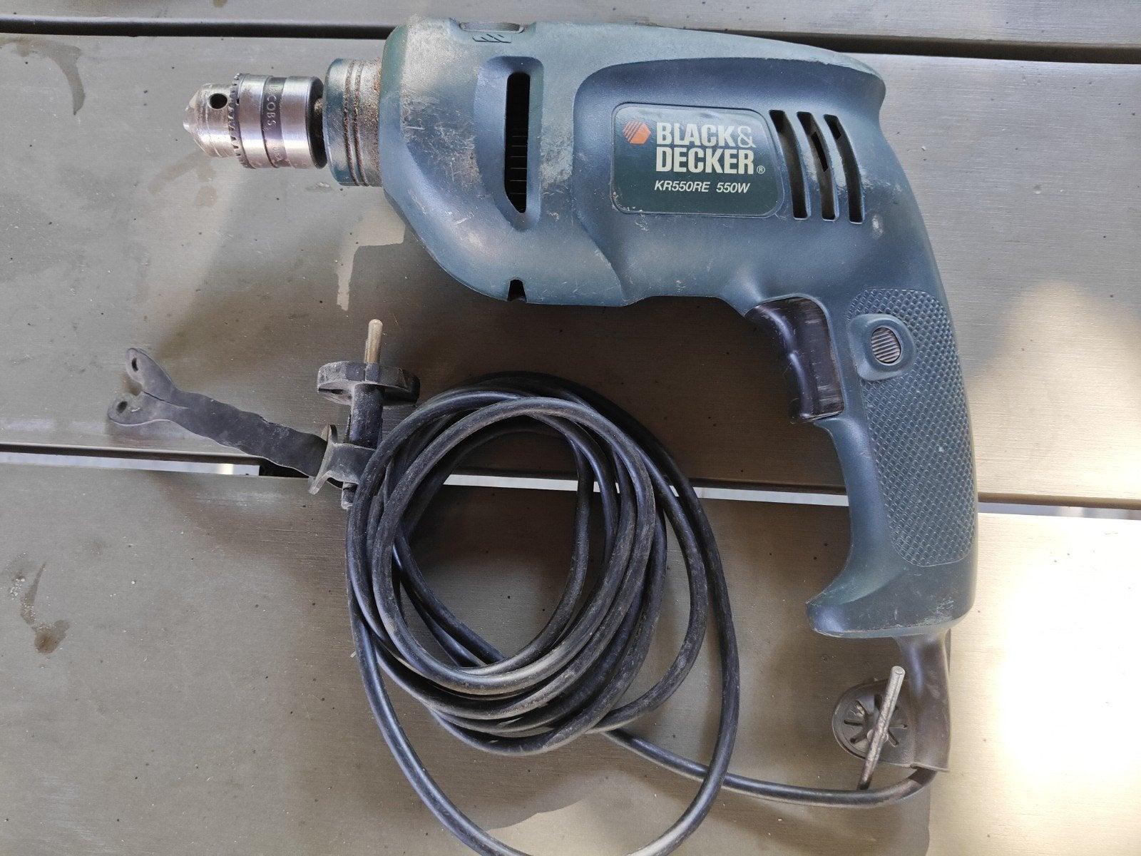 Black & Decker Boormachine 550W 13mm Tandkrans, Ophalen of Verzenden, Gebruikt