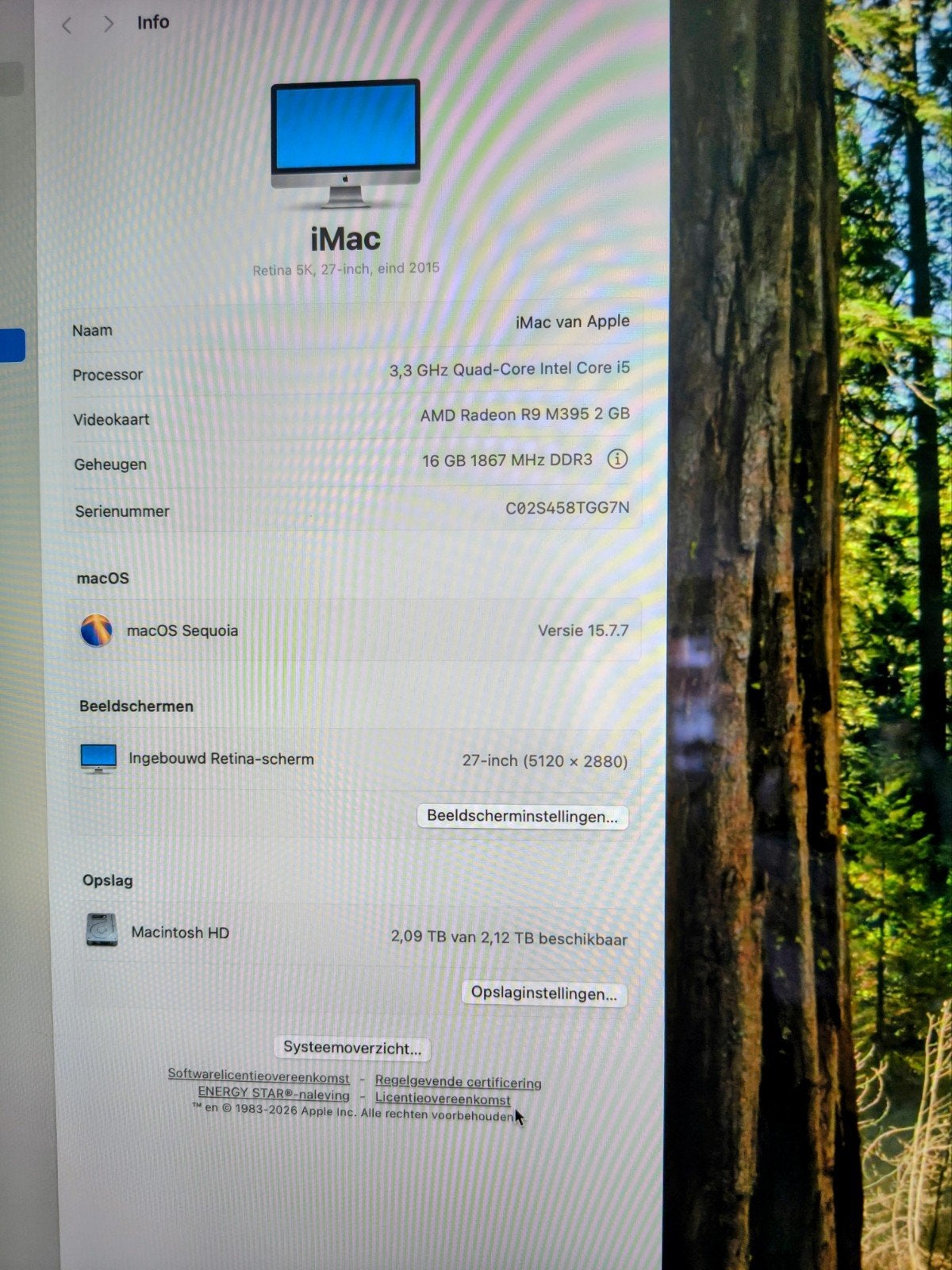 iMac Retina 5K, 27-inch, Late 2015 - 3.3 GHz i5, 16GB RAM, Computers en Software, Apple Desktops, IMac, Ophalen of Verzenden, Zo goed als nieuw