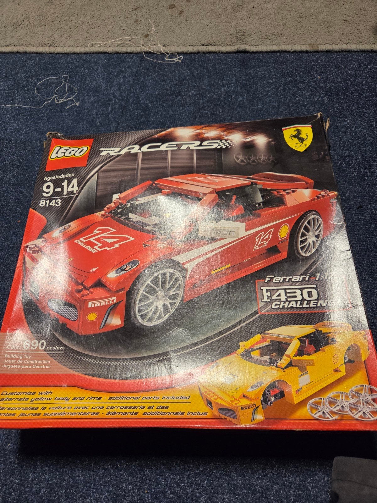 LEGO Racers 8143 Ferrari F430 Challenge (rood/geel), Ophalen of Verzenden, Zo goed als nieuw