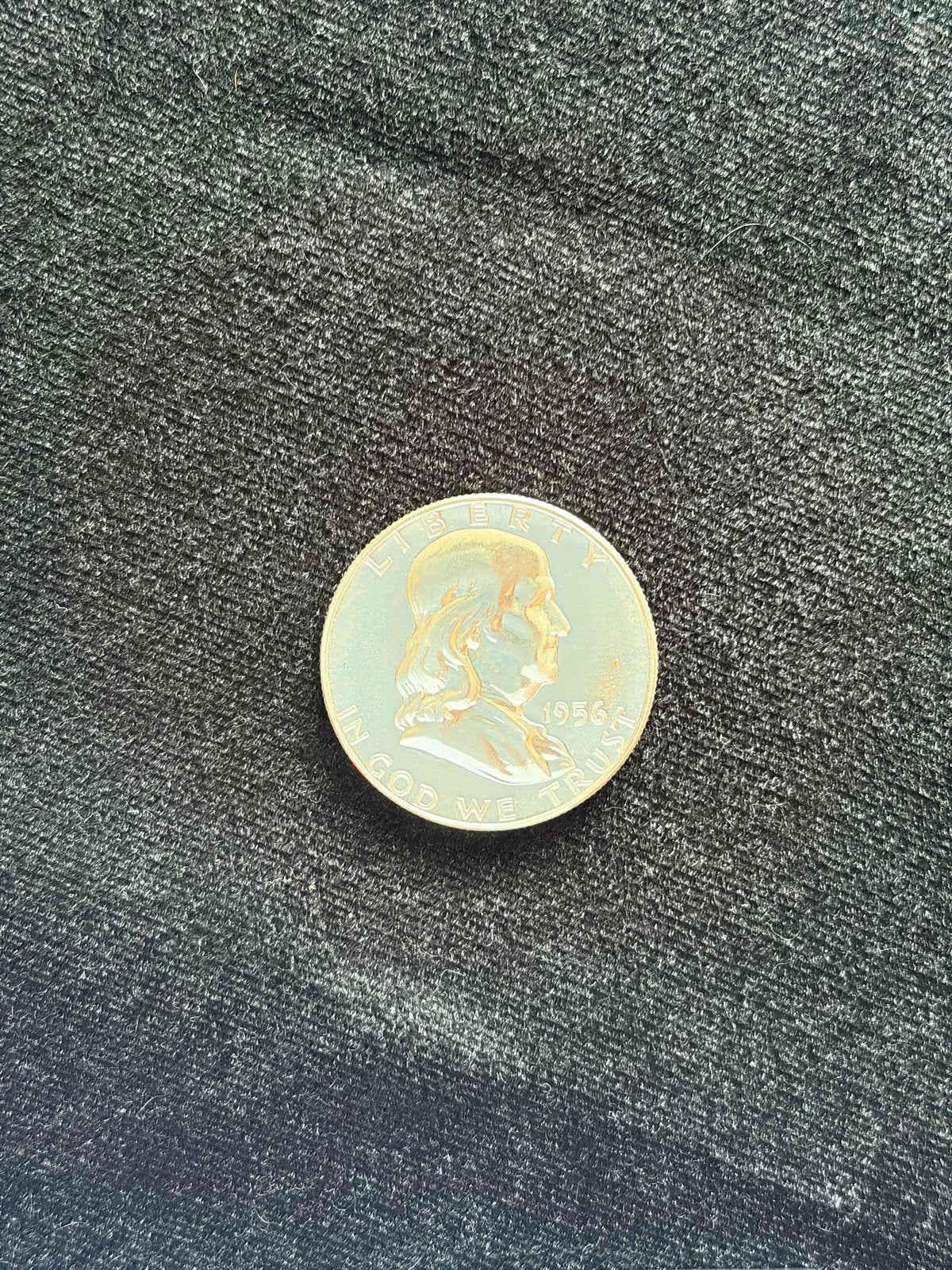 USA 1956 Benjamin Franklin PROOF silver half dollar, Ophalen, Noord-Amerika