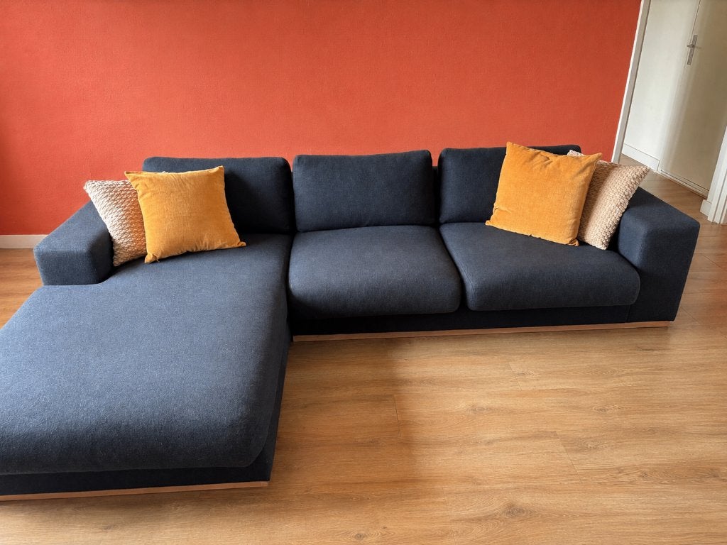 Bolia Sepia hoekbank chaise longue, in goede staat, Ophalen, 250 tot 300 cm, Gebruikt, 100 tot 125 cm