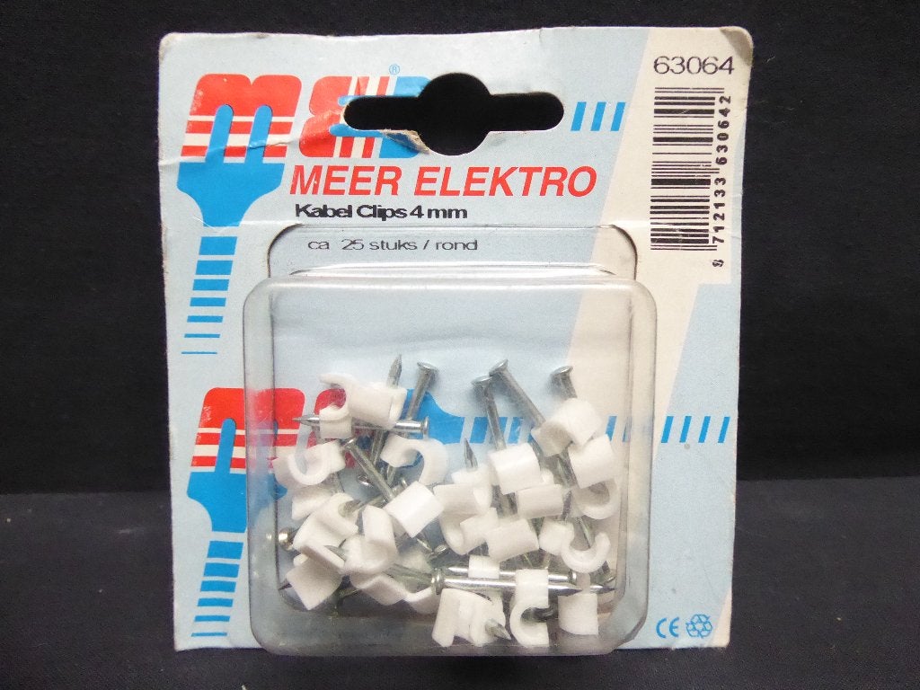 Kabel clips | 4 mm | ca 25 stuks | nieuw, Ophalen of Verzenden, Nieuw