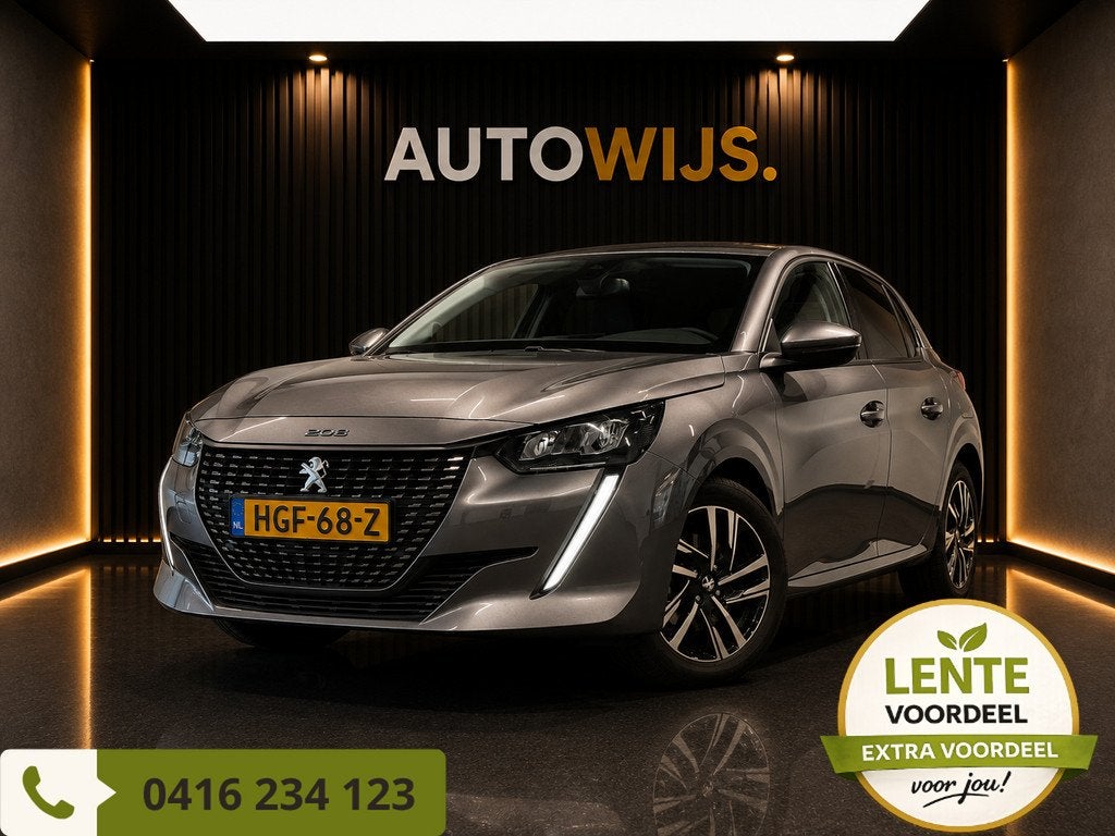 Peugeot 208 1.2 PureTech 100 ALLURE|CARPLAY|CAMERA|KEYLESS|C, Voorwielaandrijving, Parkeersensor, 101 pk, Gebruikt