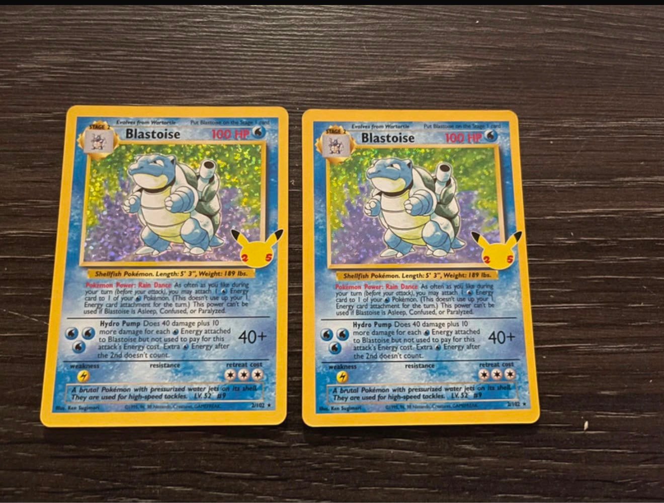 Blastoise celebration kaart (3 stuks), Ophalen of Verzenden, Zo goed als nieuw
