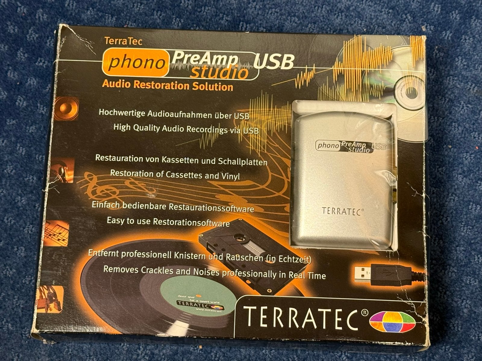 TerraTec Phono PreAmp Studio USB Audio Restauratie Oplossing, Ophalen of Verzenden, Gebruikt