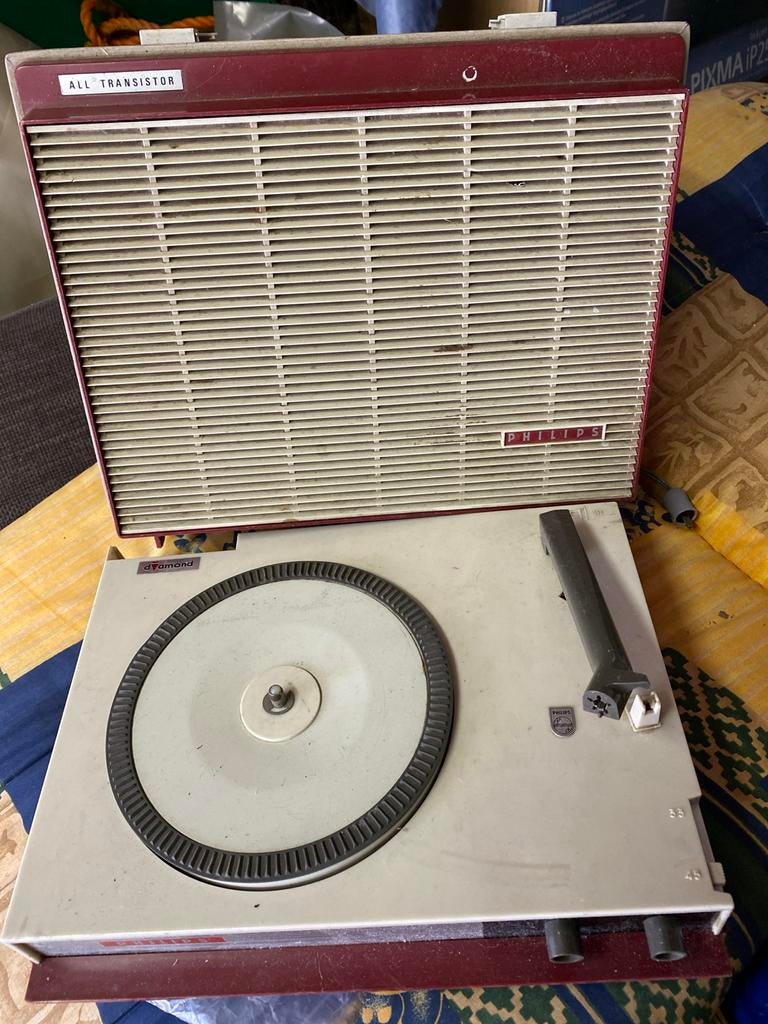 Vintage Philips Platenspeler - All Transistor, Ophalen of Verzenden, Gebruikt, Platenspeler, Philips