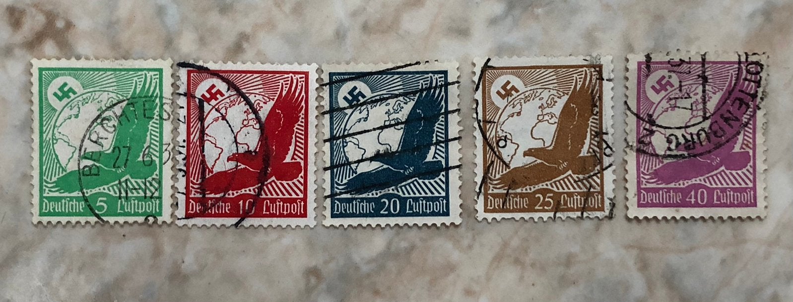 Deutsche Luftpost, Postzegels en Munten, Postzegels | Europa | Duitsland, Verzenden, Overige periodes, Gestempeld
