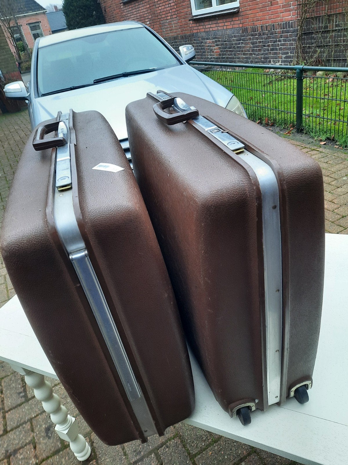 Set van 2 koffers: 1 harde en 1 zachte koffer, Ophalen