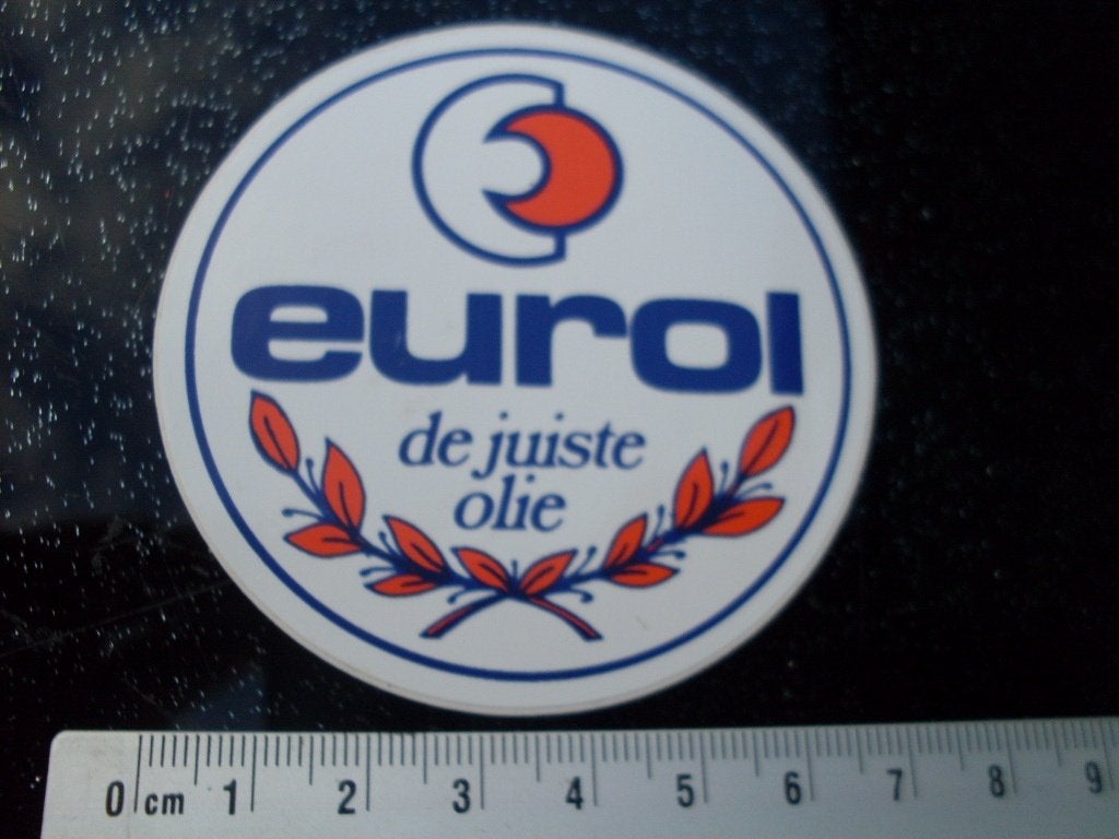 sticker eurol de juiste olie oil lauwerkrans logo, Verzenden, Zo goed als nieuw, Merk