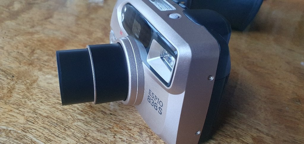 Pentax Espio 838S  38-80mm zoomlens Analoog fotocamera, Ophalen of Verzenden, Gebruikt, Compact, Pentax