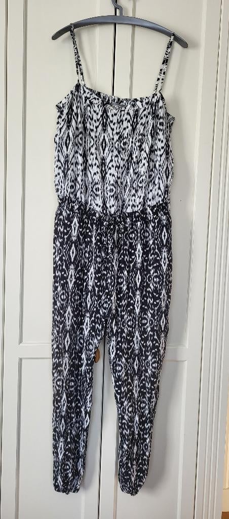 Geisha jumpsuit, zwart, wit, paars, maat XXL, Kleding | Dames, Jumpsuits, Geisha, Zwart, Maat 46/48 (XL) of groter, Ophalen of Verzenden