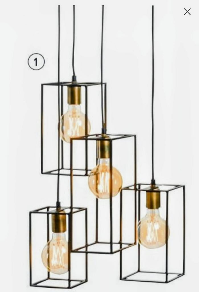 Light & Living Hanglamp VANI - mat zwart/antiek-brons, Huis en Inrichting, Lampen | Hanglampen, Ophalen of Verzenden