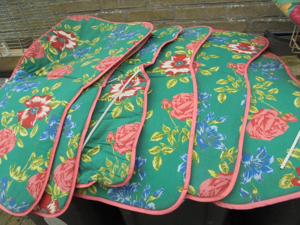 tuinkussens  retro 6x en 2 keer, Verzamelen, Retro, Ophalen, Huis en Inrichting