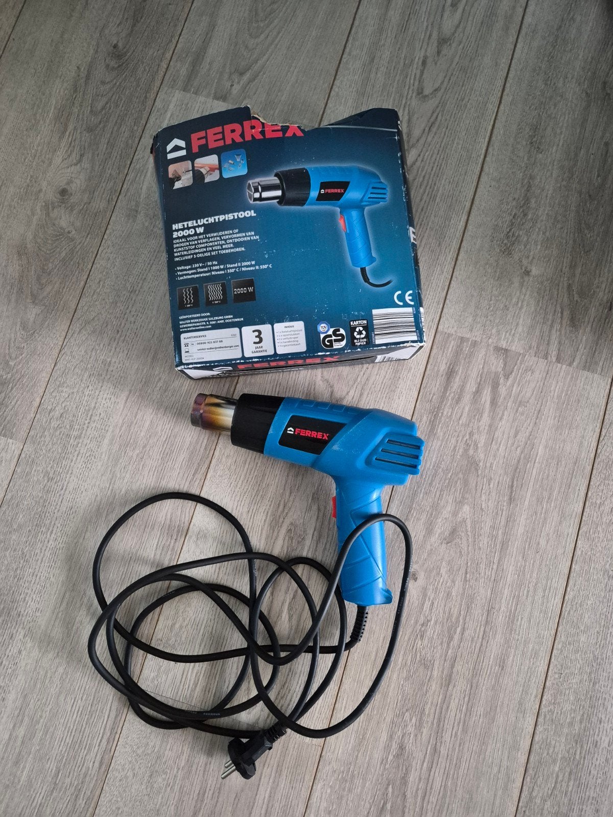 Vaste prijs.Ferrex Heteluchtpistool 2000W  Zo goed als nieuw, Ophalen, Zo goed als nieuw