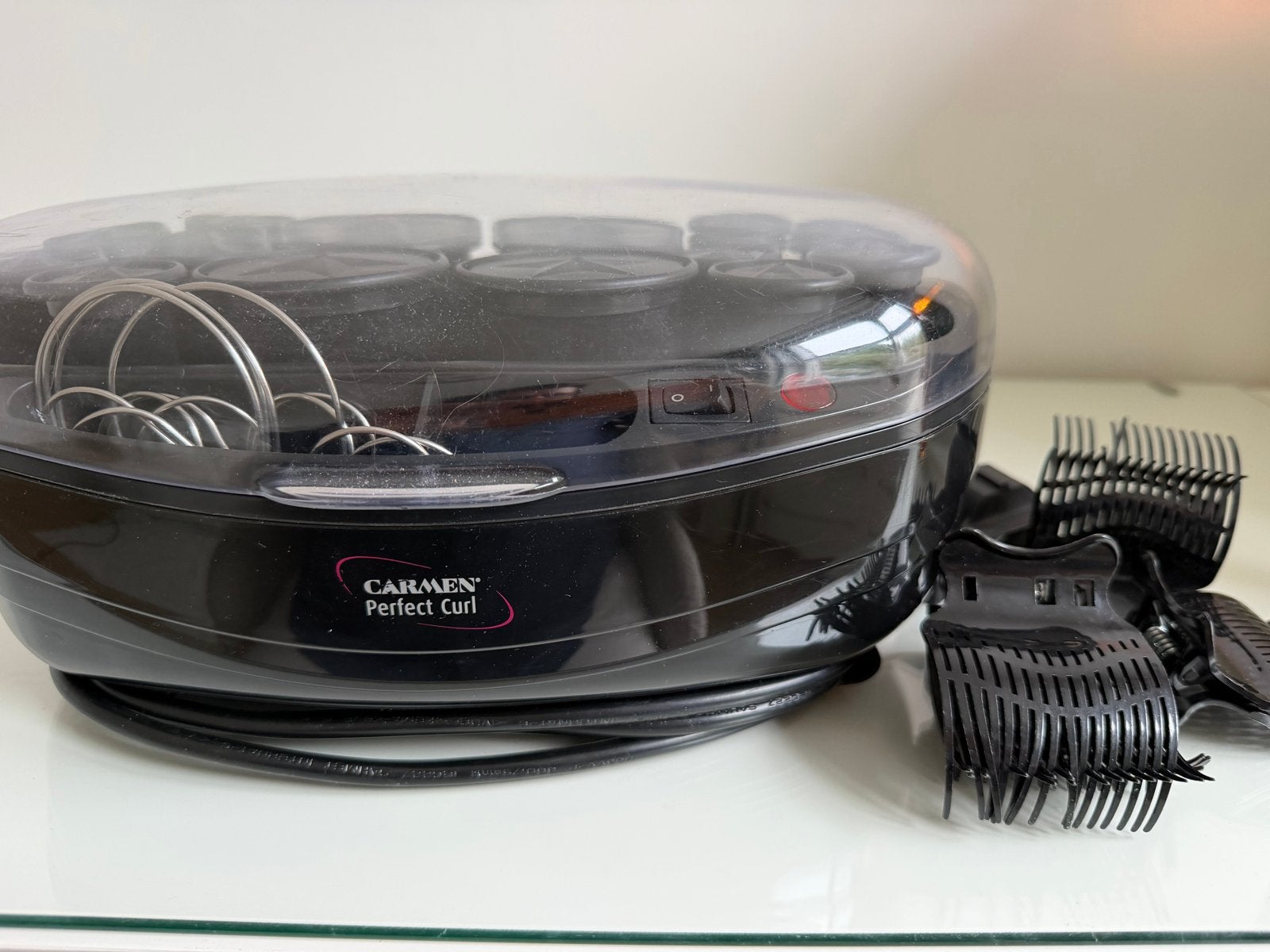 Carmen Perfect Curl haarkrullers met spelden en klemmen, Ophalen of Verzenden, Zo goed als nieuw, Haarverzorging