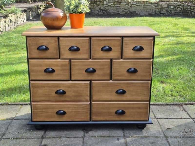 Vintage ladekast, geheel gerestyled, Ophalen, ., 50 tot 100 cm, Zo goed als nieuw