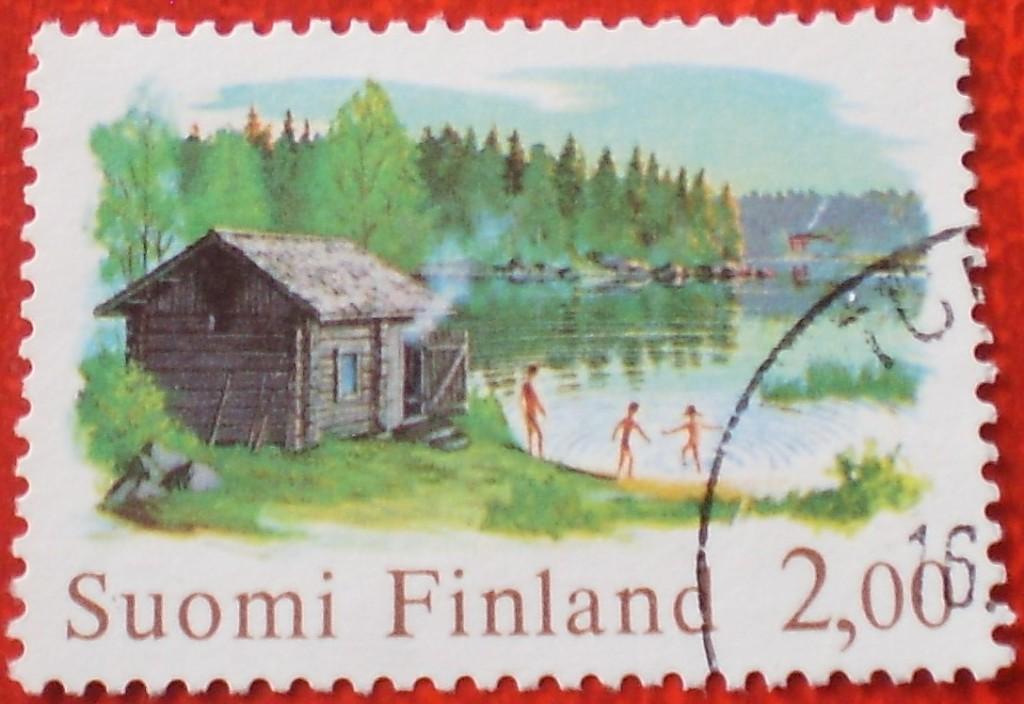 Suomi / Finland - 1x Meer / Sauna, Verzenden, Finland, Gestempeld